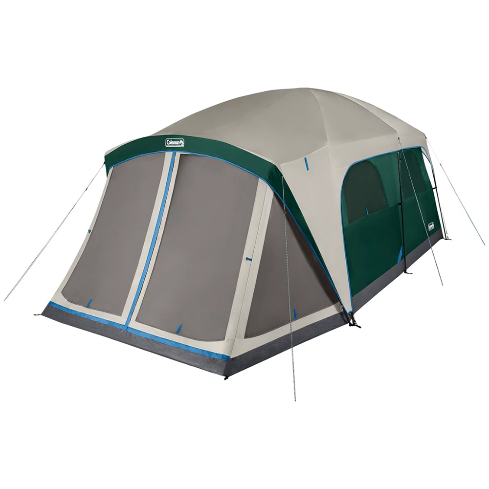 Coleman Skylodge 12-Person Camping Tent w-Screen Room – Evergreen